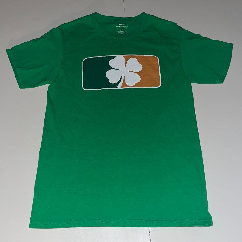 St Patricks Day Mens S Green Short Sleeve Graphic T-shirt